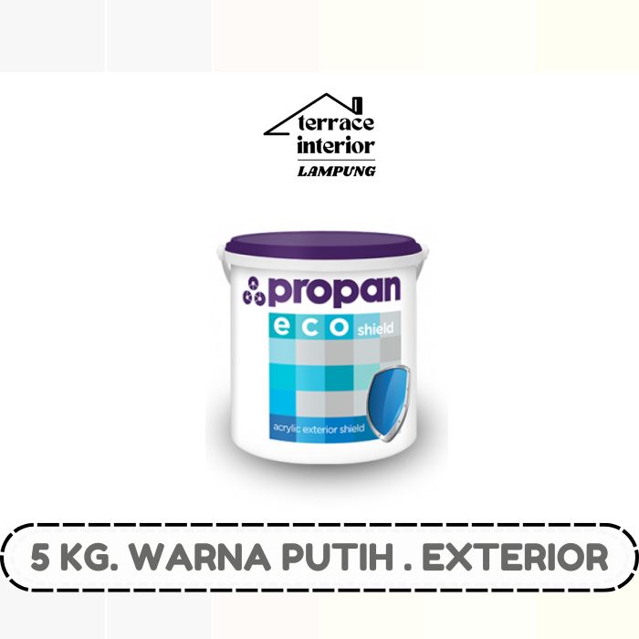 Cat Tembok Exterior Propan Eco Shield  Warna Putih 5 Kg