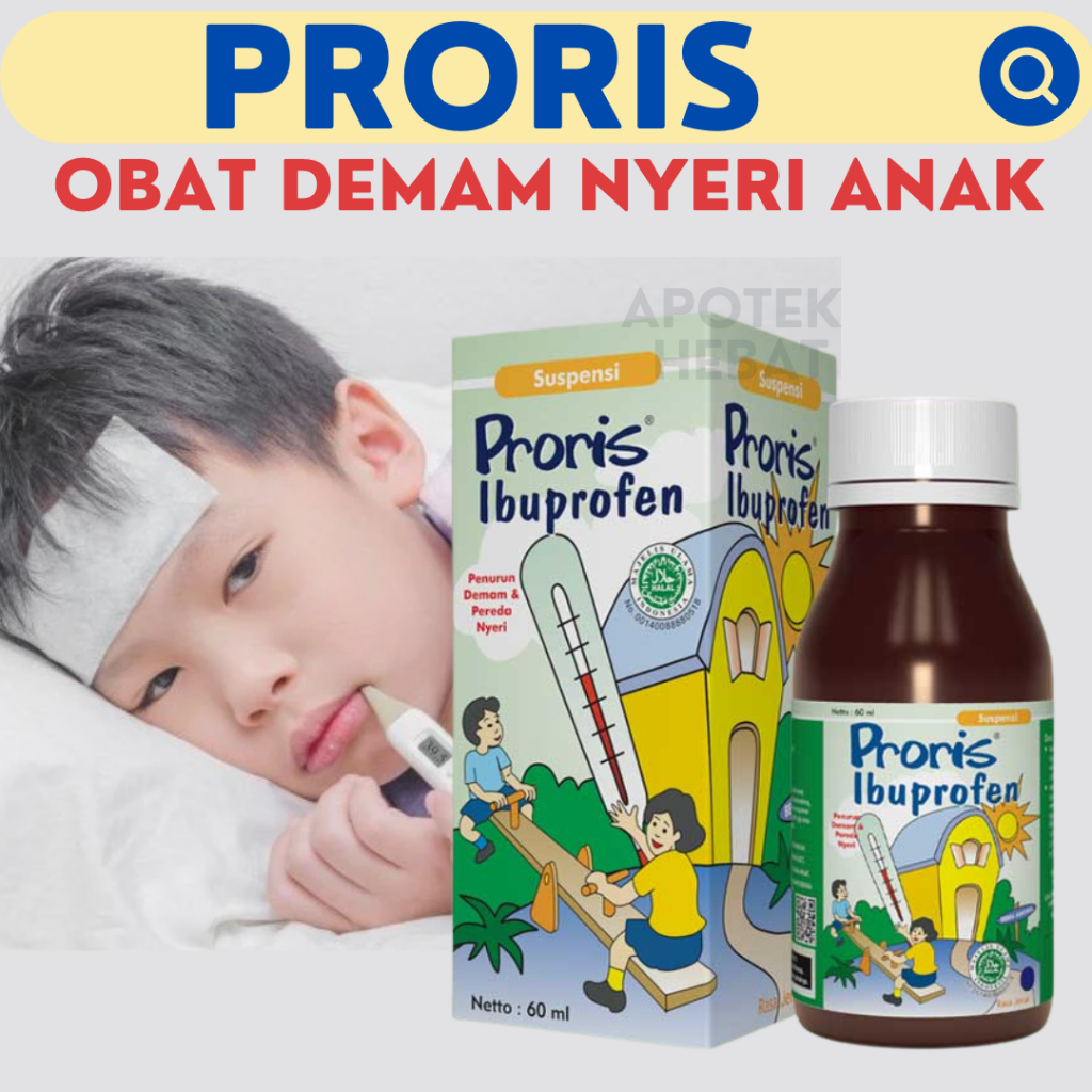 Proris Sirup 60 ml Obat Pereda Demam Anak Obat Turun Panas Anak Proris Anak Proris Biru