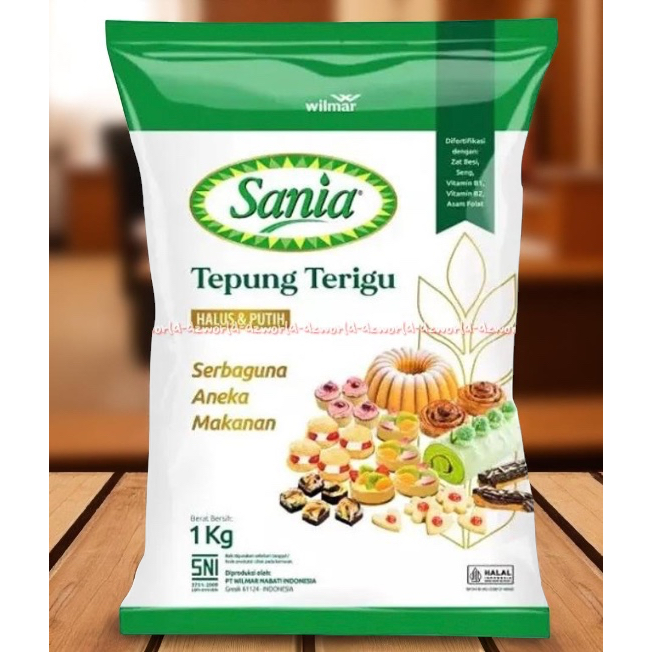 

Sania 1kg Tepung Terigu Serbaguna Aneka Makanan Powder Halus Terigu Saniya 1kilo Serba Gula