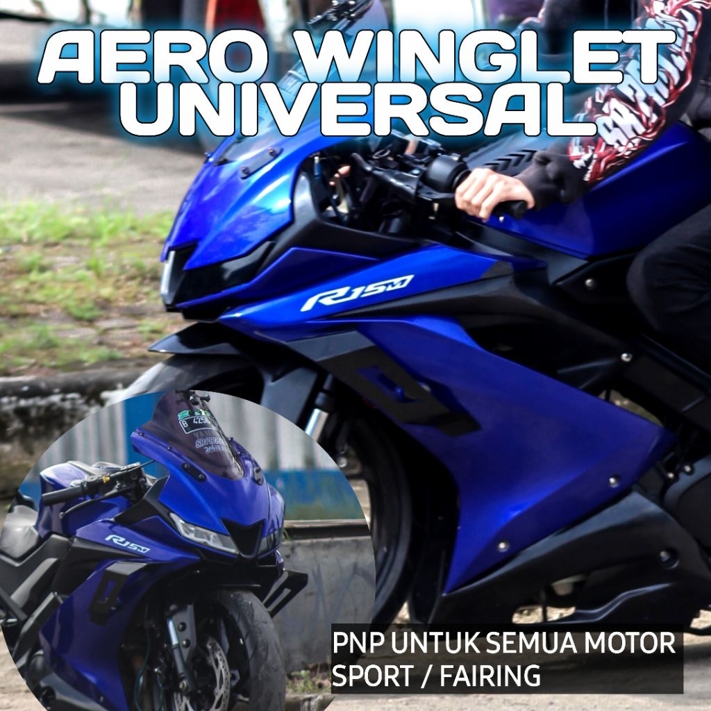 AERO WINGLET SAMPING R15 & R25 old pnp untuk R15v2 R15v3 R15v4 & R25 old