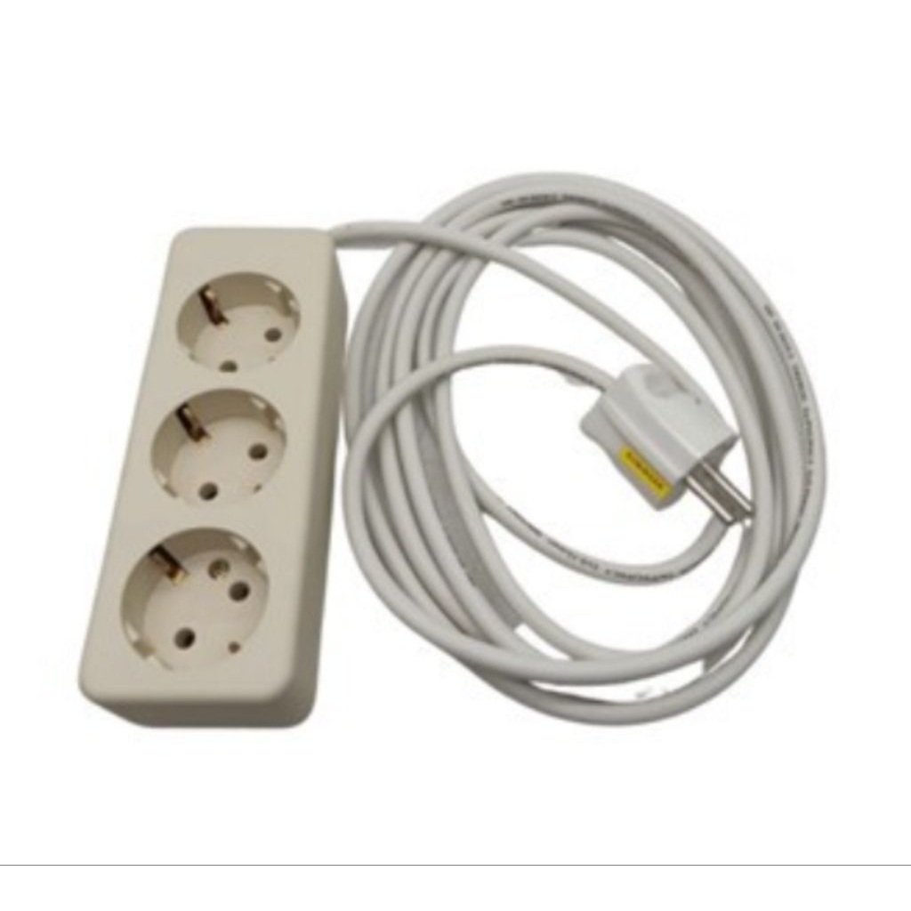 COK SAMBUNG RAKITAN UTICON + KABEL PUTIH + STEKER BULAT