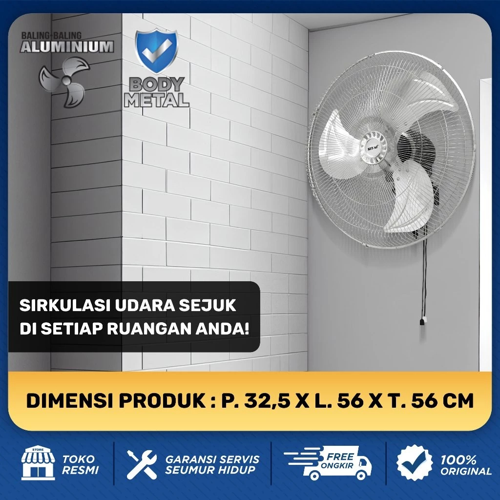 SEKAI Tornado Dinding Kipas Angin 20 Inch HWN 2058