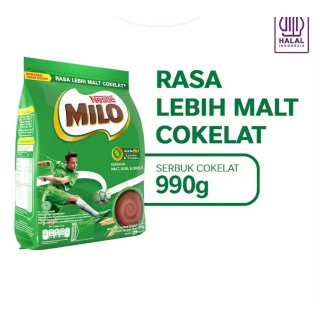 

susu milo 3in1 active go kemasan 990gram