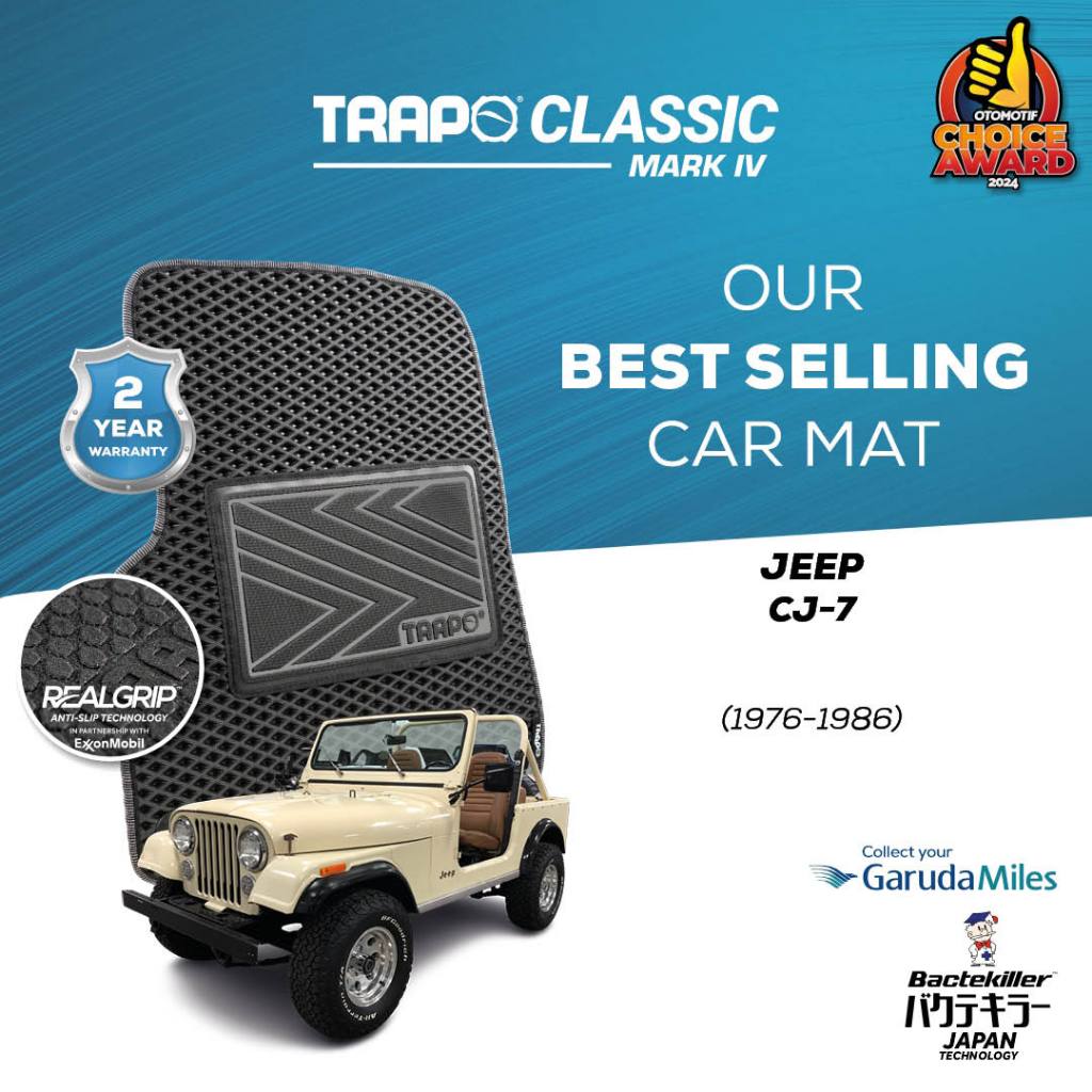Karpet Mobil Trapo Classic Mark IV Jeep CJ-7 (1976-1984)
