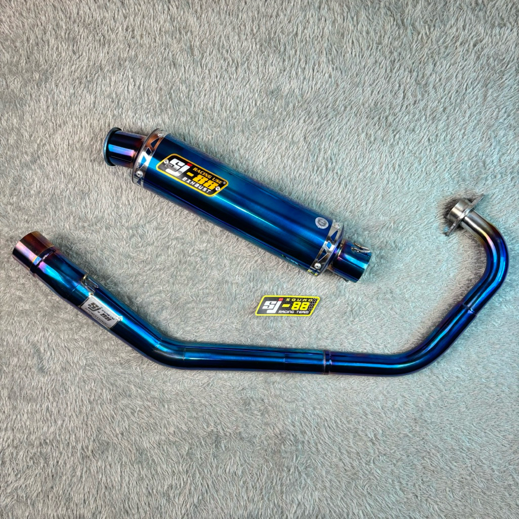 KNALPOT SJ88 RRS1 SATRIA FU KARBU BLUE