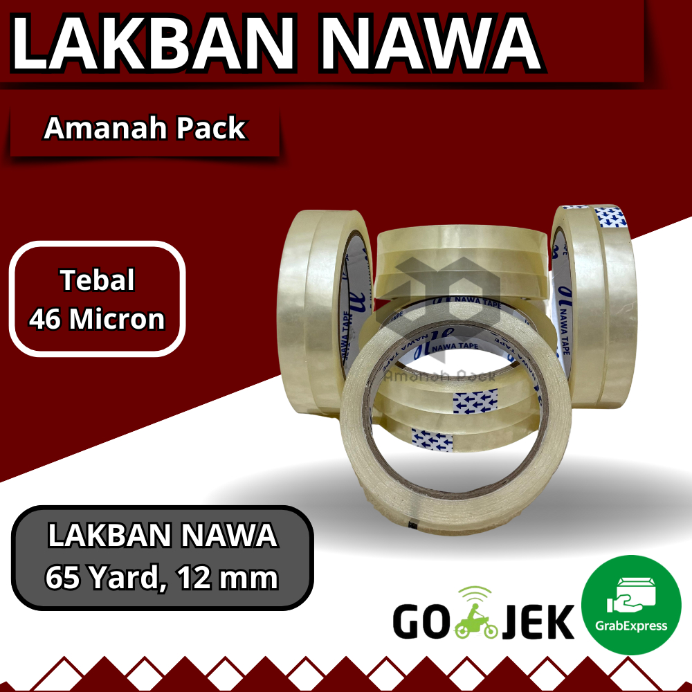 

LAKBAN NAWA TAPE 12MMX65YARD (12PCS) PALING MURAH BERKUALITAS