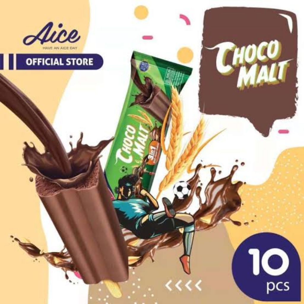 

Aice Choco Malt Stick - 10pcs ( Free Goodie Bag Alumunium)
