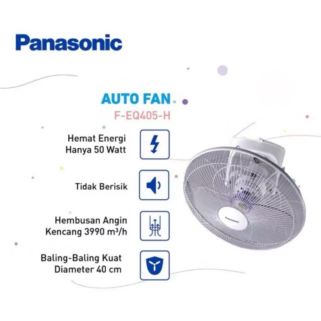 Panasonic Orbit Fan F-EQ405 / Kipas Angin Auto Fan Panasonic F-EQ405