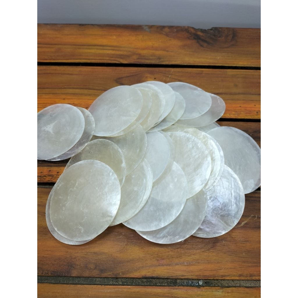

paket kerang simping isi 75pcs, diameter 8cm.