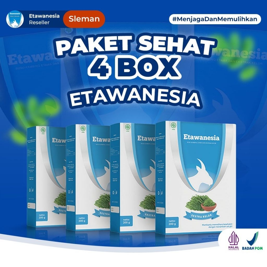 

[ mahkota.90 ] - 4box etawanesia susu kambing ekstra daun kelor