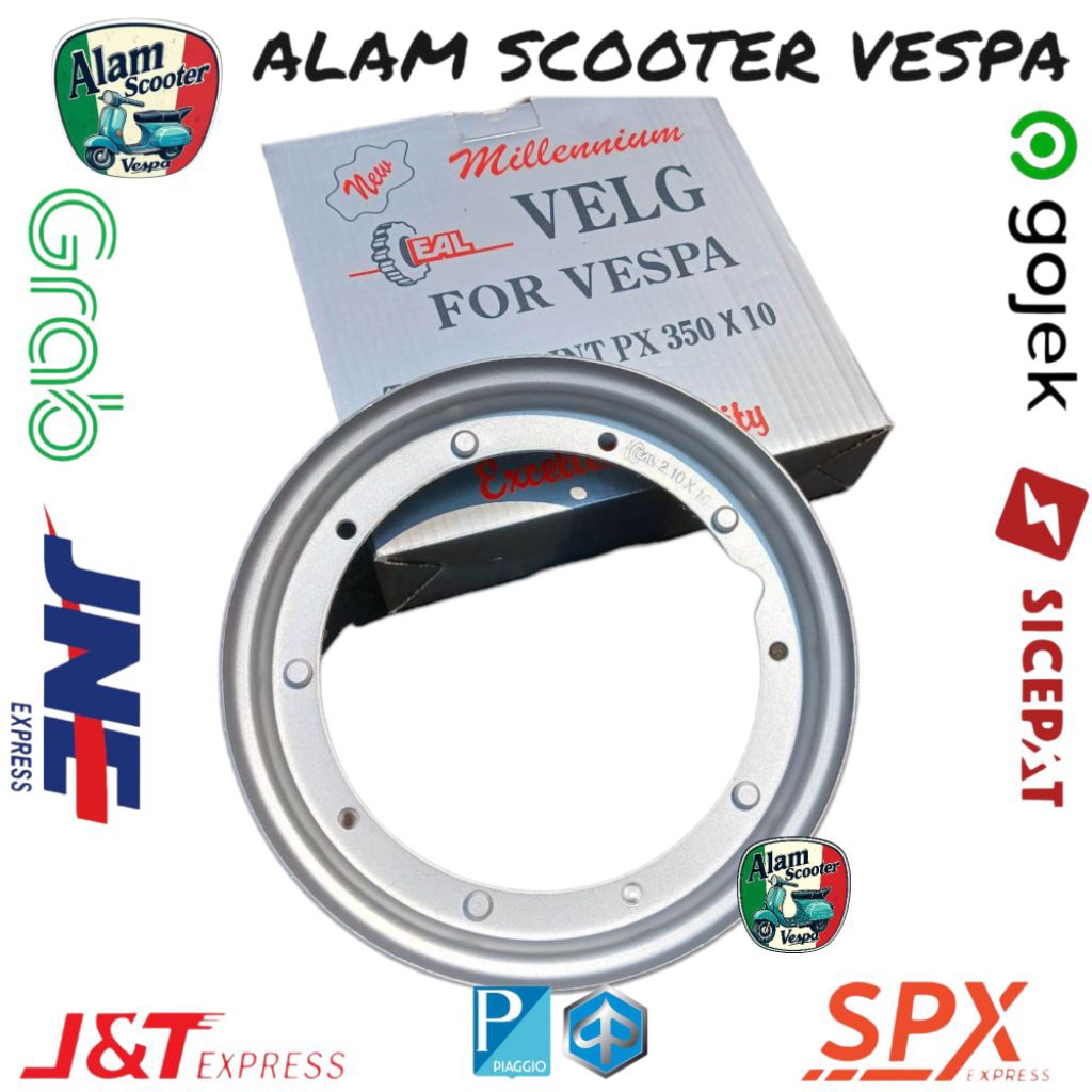 Pelek Velg vespa ring 10 Velg vespa px sprint exclusive excel ring 10 merk EAL