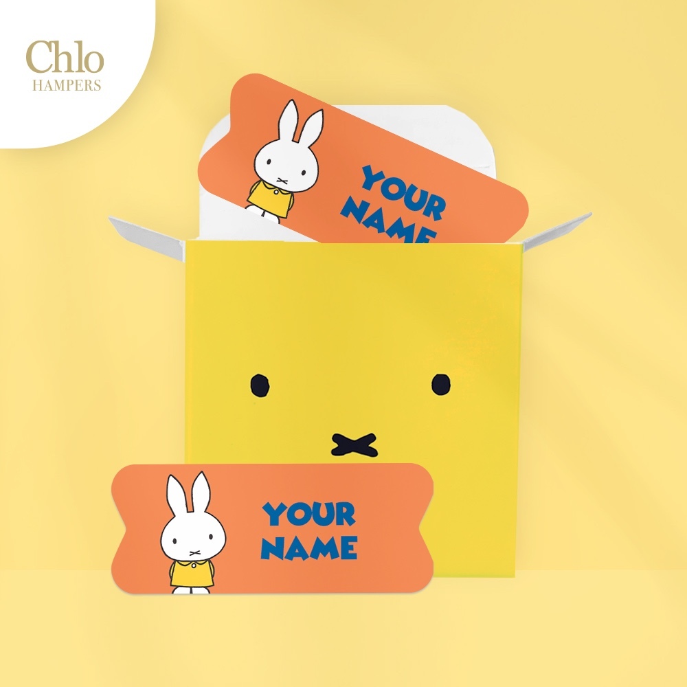 

Stiker Nama Custom Waterproof Miffy