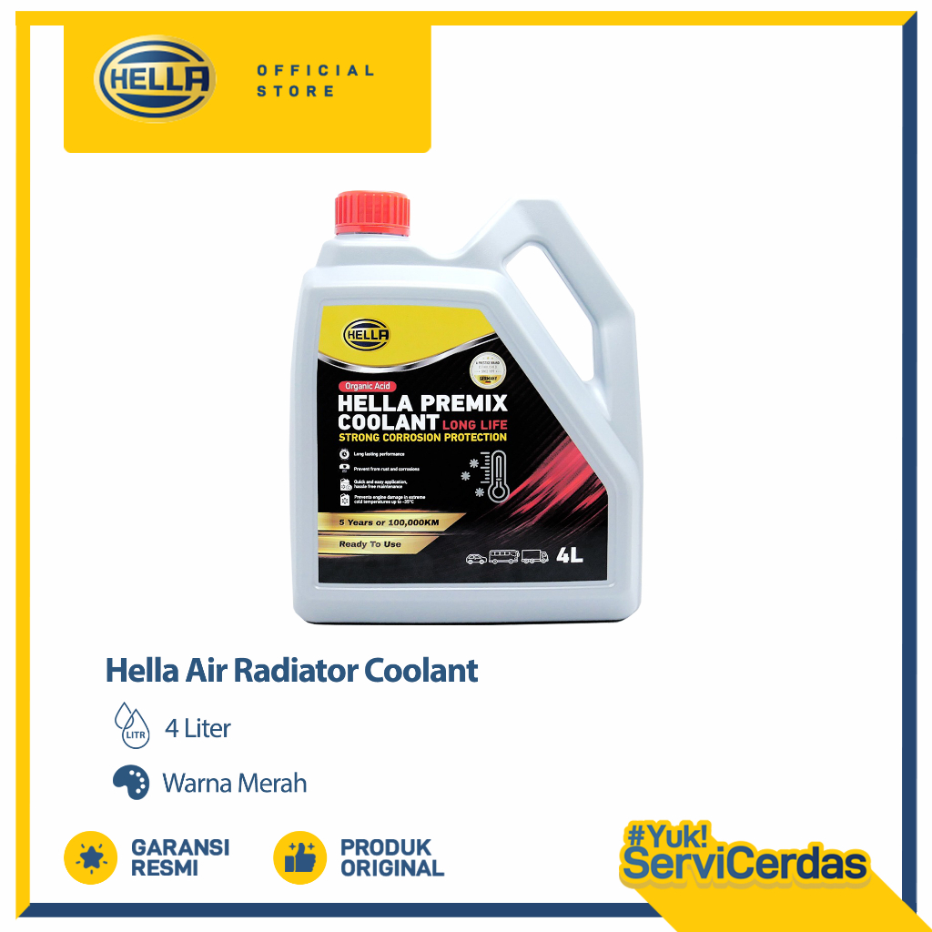 Air Radiator Coolant Hella Merah 4 Liter - Radiator Coolant
