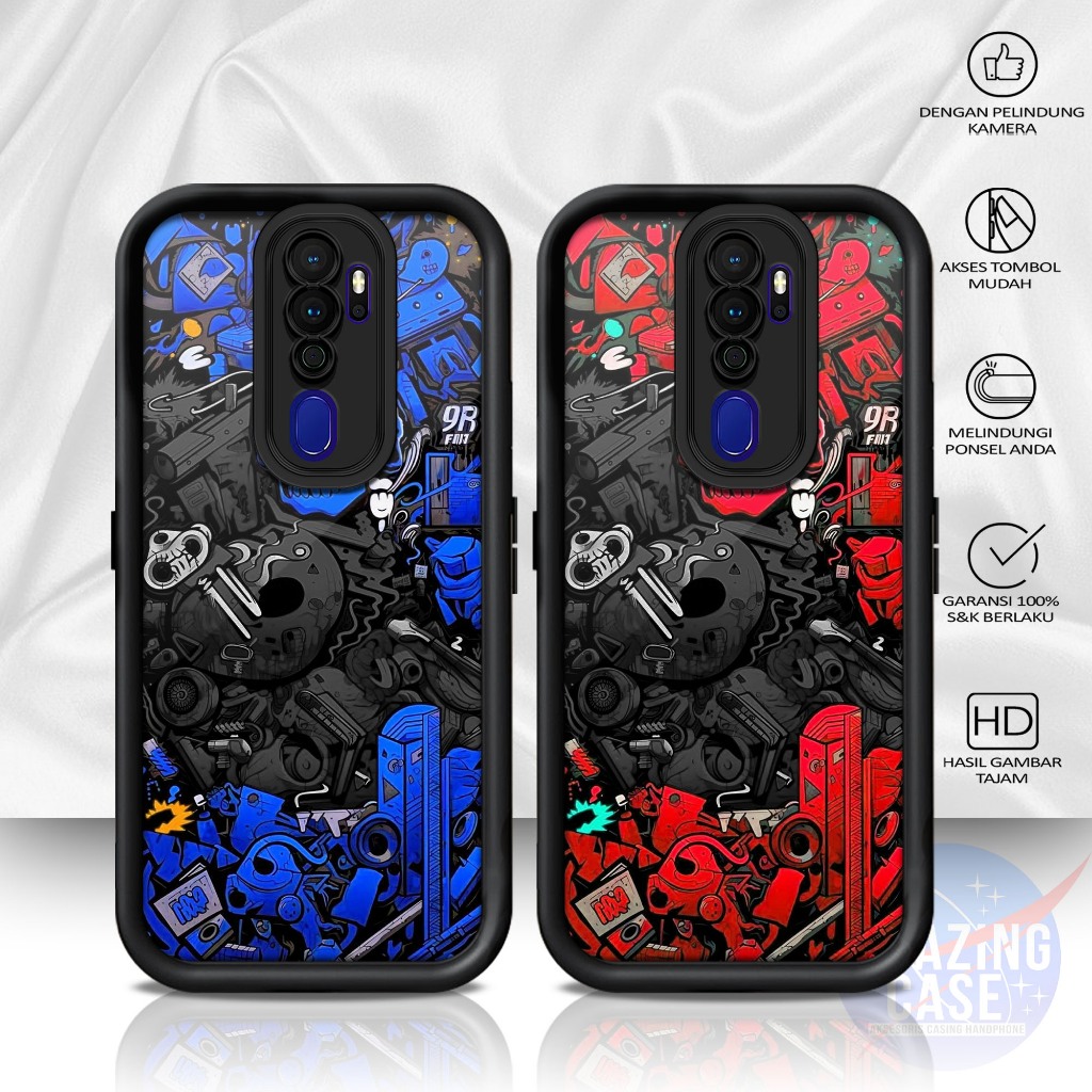 Case Premium Compatible For OPPO A5 2020 A9 2020  Motif ABTRAK Casing Softcase Glossy Anti Jamur