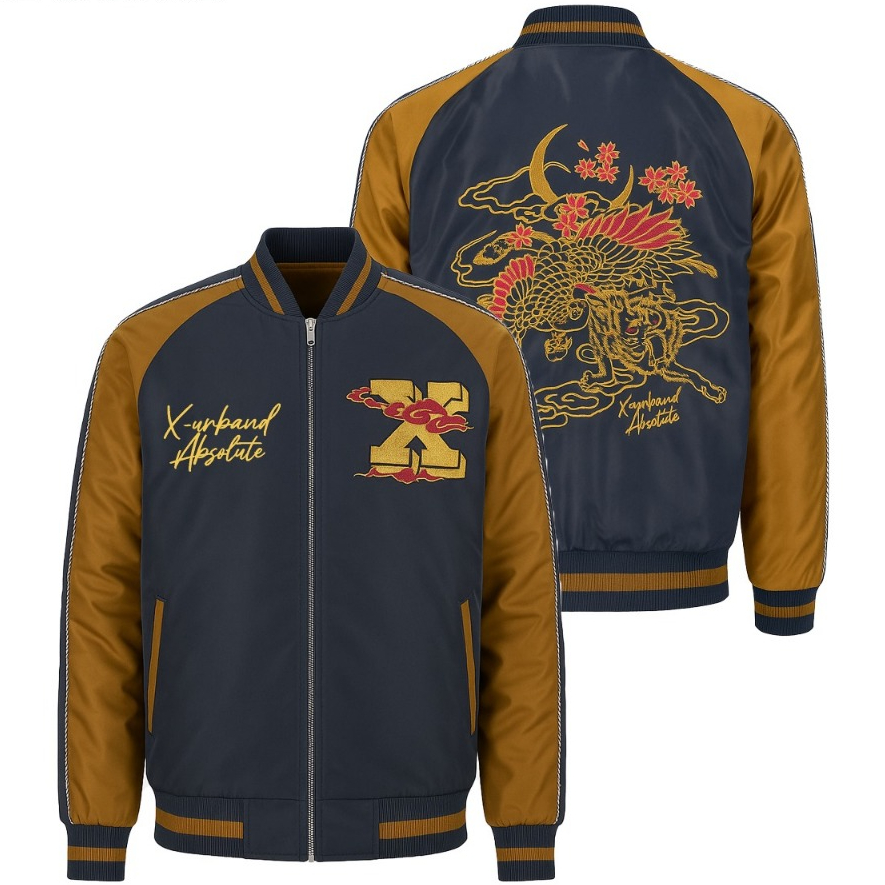 Dhozen Jaket Bomber Sukajan Full Bordir Dragon X