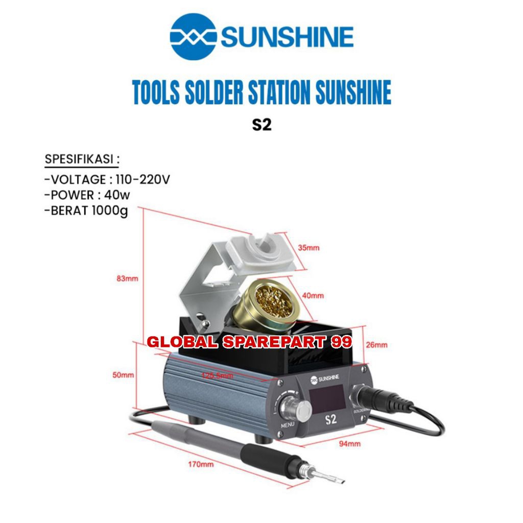 (SUNSHINE S2) MESIN SOLDER STATION SMART WELDING S2 ORIGINAL