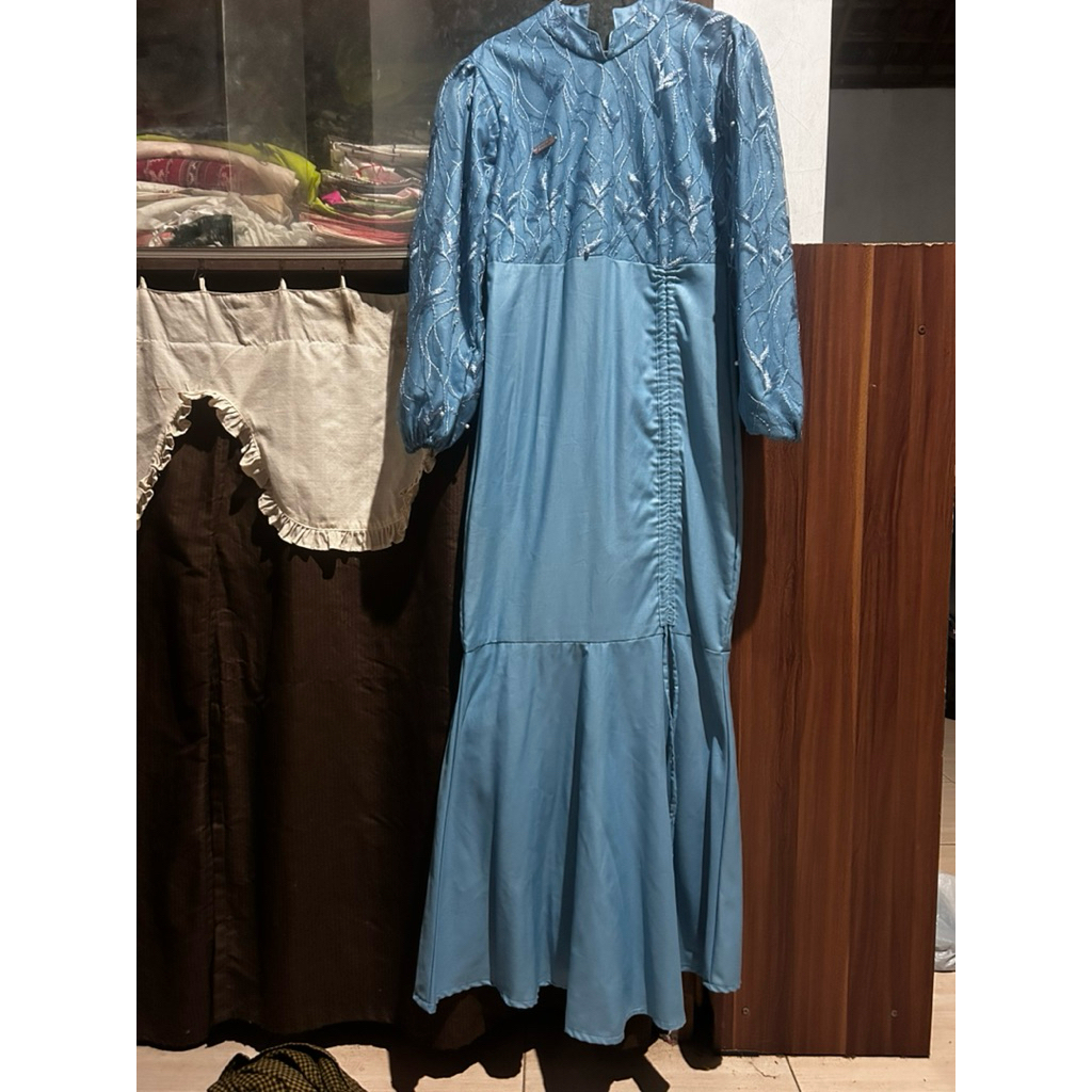 GAMIS KOMBINASI BROKAT DAN TOYOBO