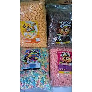 

Sereal Crunch Chips 1KG | Dloops Fruity Blast dan Dloops Cheezy Crunch | Simba Choco Chips Rasa Cokelat dan Stroberi