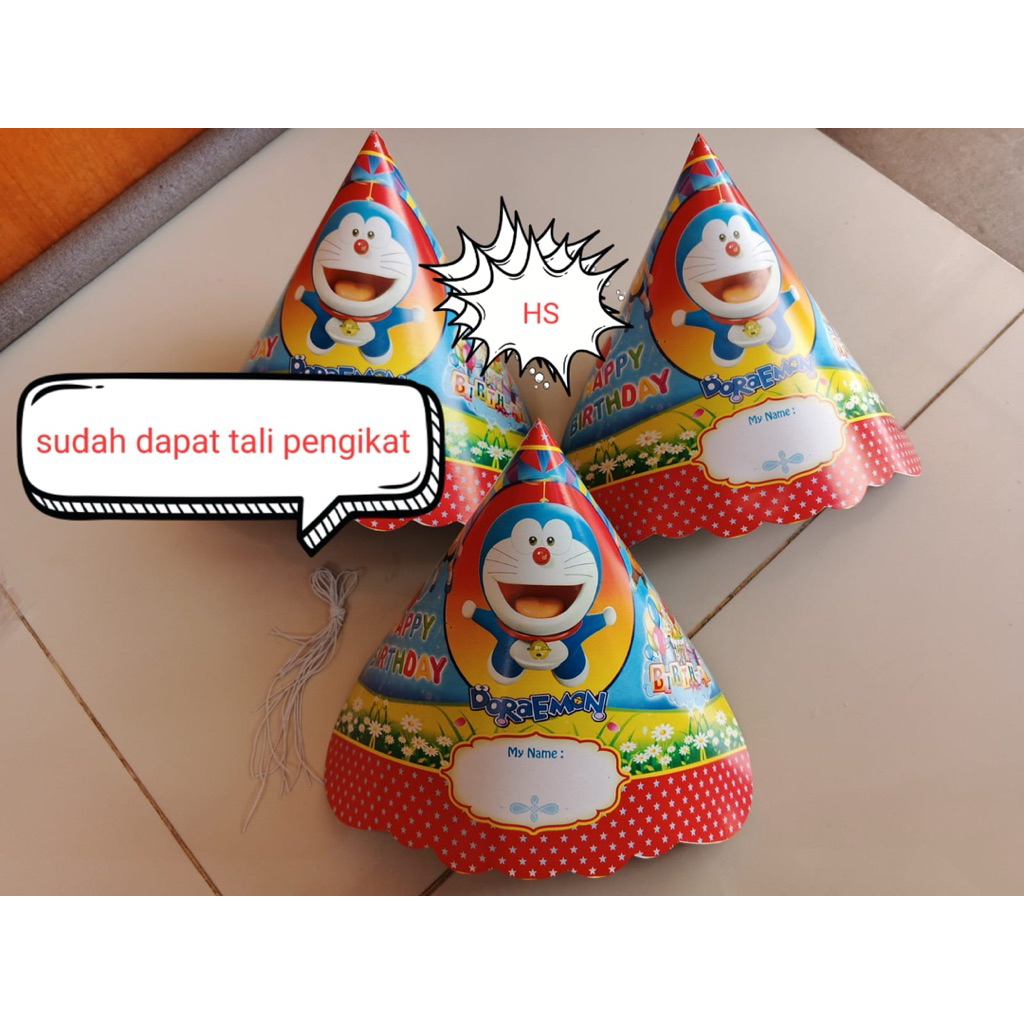 Topi Ulang Tahun Kerucut isi10pcs / Topi Pesta Ulang Tahun