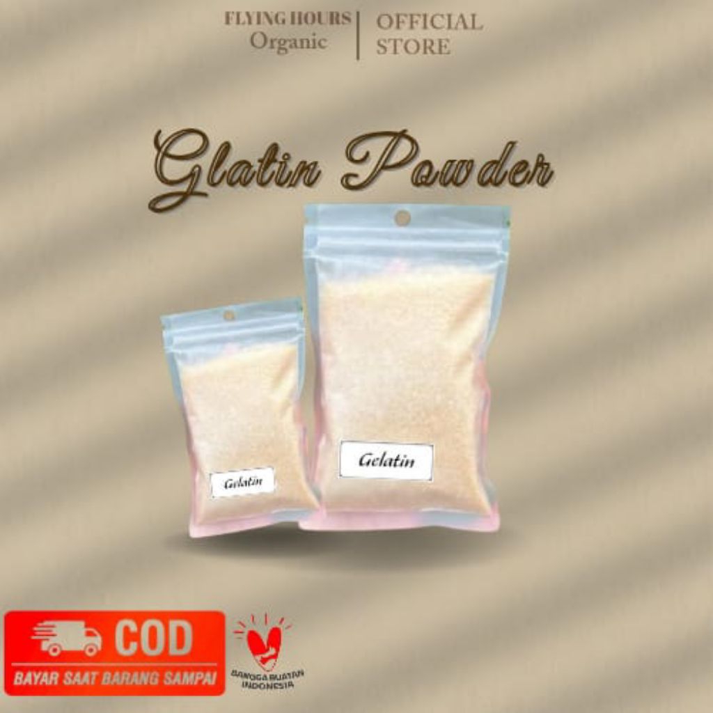 

Gelatin Bubuk Premium / Powdered Gelatin – Food Grade, Halal & Odorless Alami & Praktis