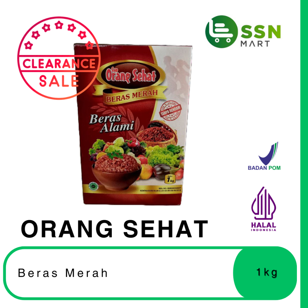 

CLEARANCE SALE ORANG SEHAT Beras Merah 1kg