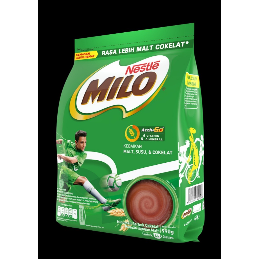 

[oddsolshop] pekanbaru/Nestle MILO Activ Go Paduan Malt Susu & Cokelat 990GR Bubuk Minum Coklat