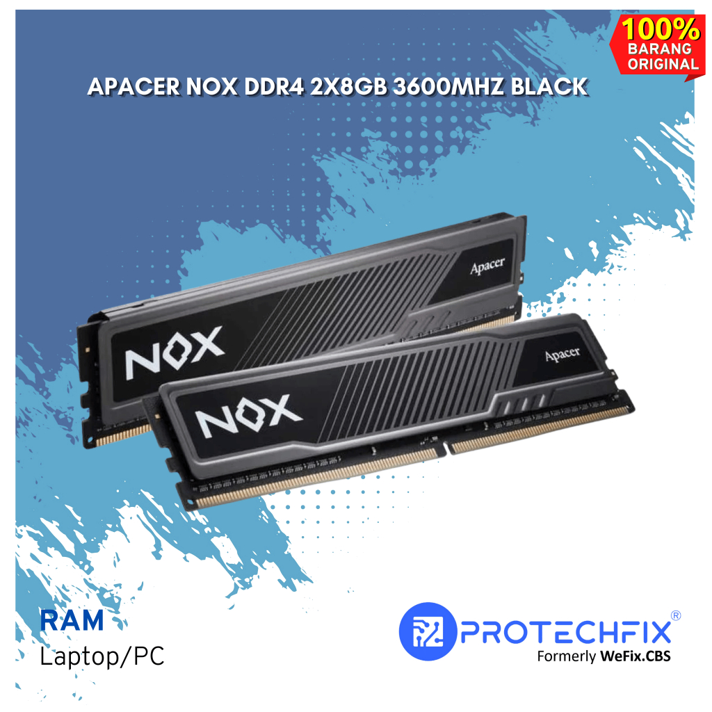 APACER NOX DDR4 2X8GB 3600MHZ BLACK