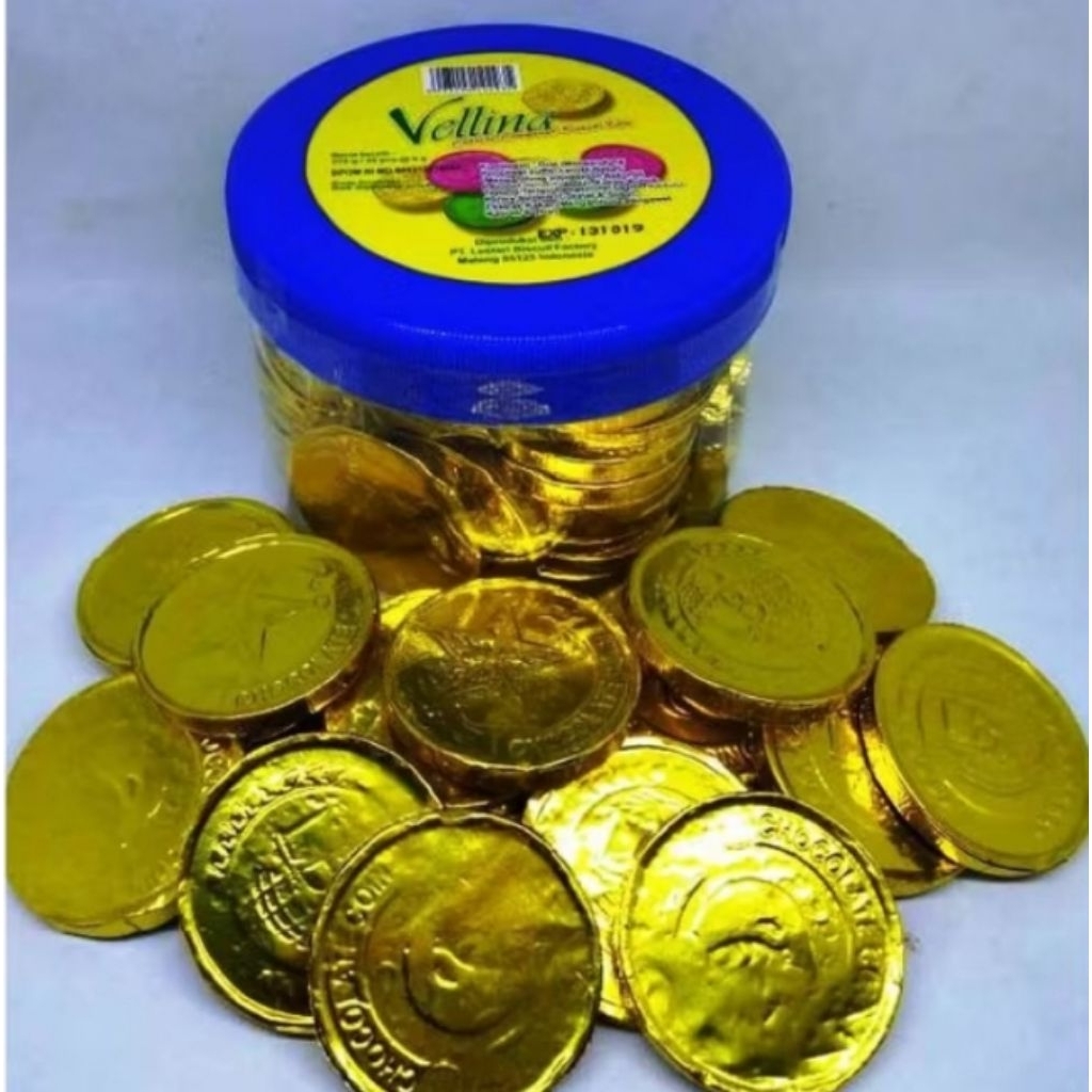 

VELLINA COKLAT KOIN TOPLES ISI 45 PCS