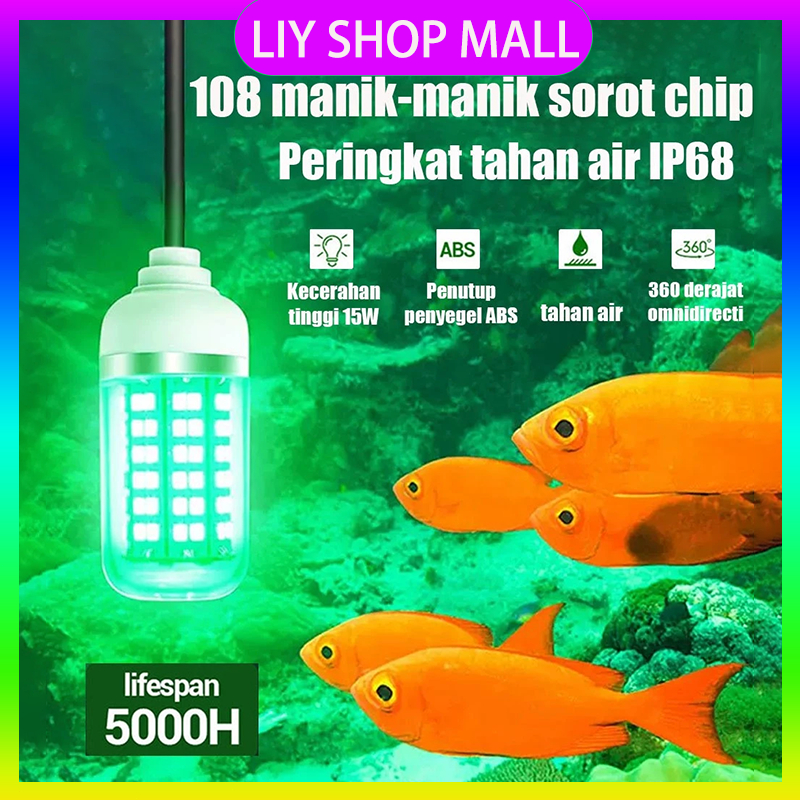 Lampu bawah air Persediaan Menarik Ikan Lampu LED Dalam Air Umpan Ikan Umpan Cahaya untuk Memancing 