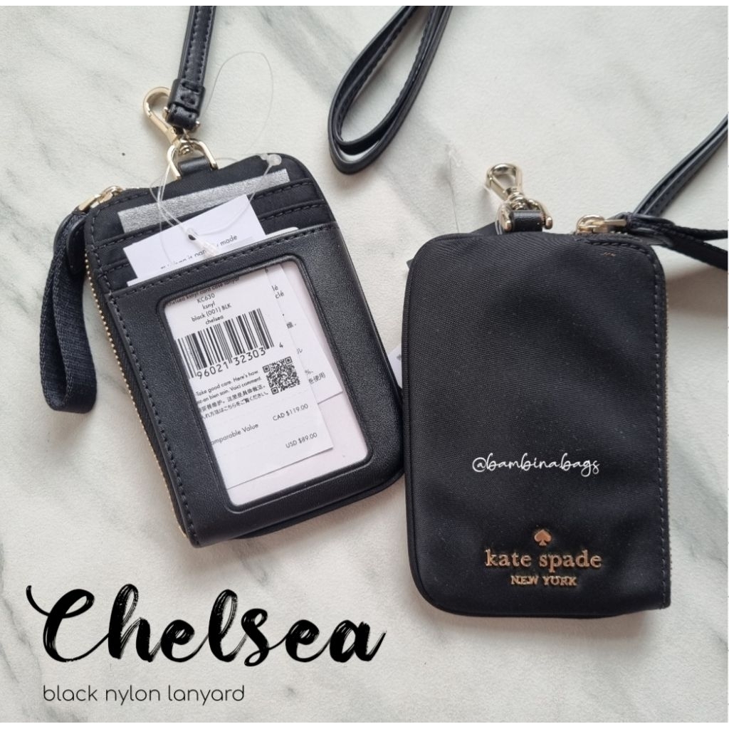 

Chelsea Black Nylon Lanyard
