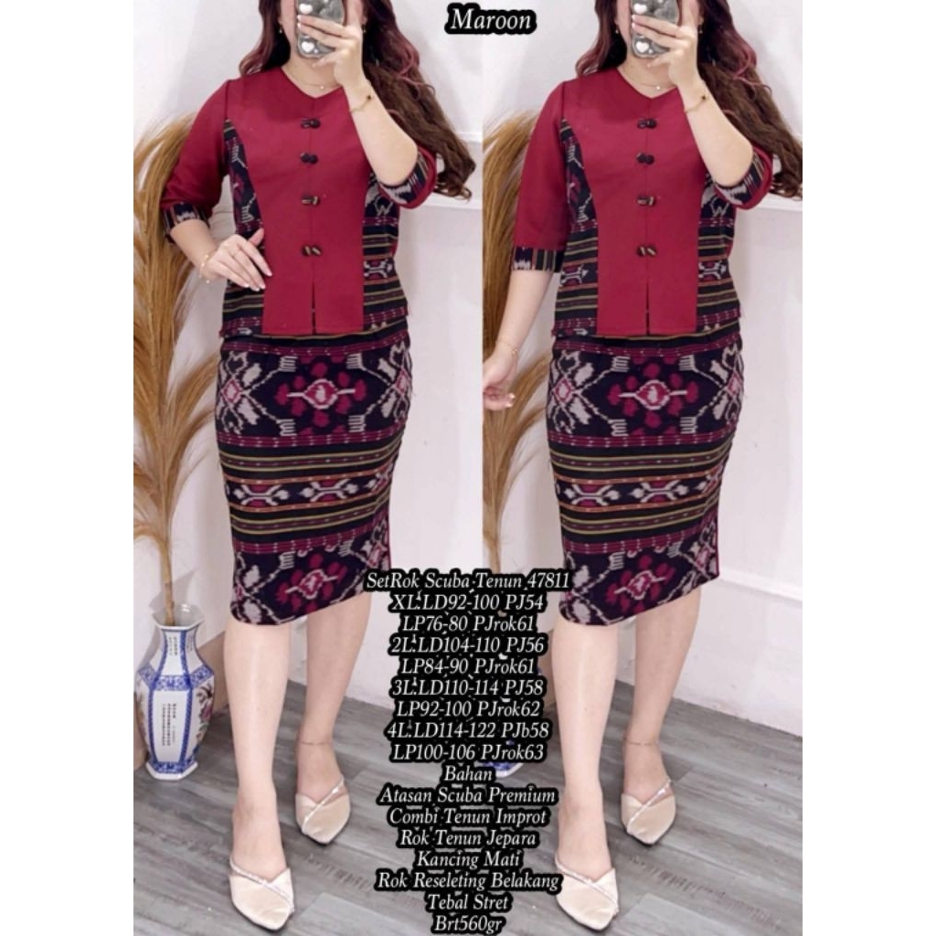 Penawaran Terbatas Set Rok Premium Brukat Mix scuba