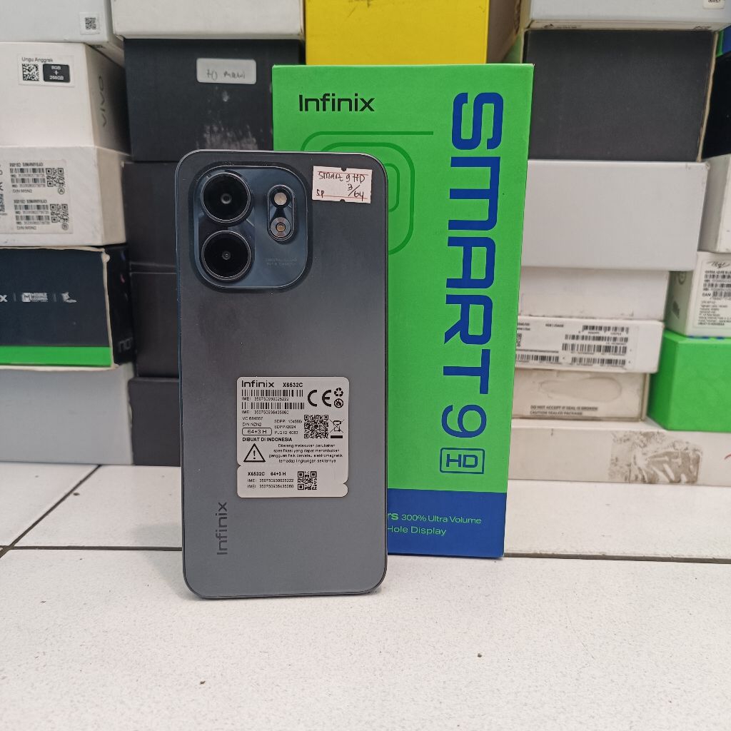 Infinix Smart 9 HD RAM 3/64GB Fullset Mulus - Hp Second Murah Berkualitas dan Bergaransi