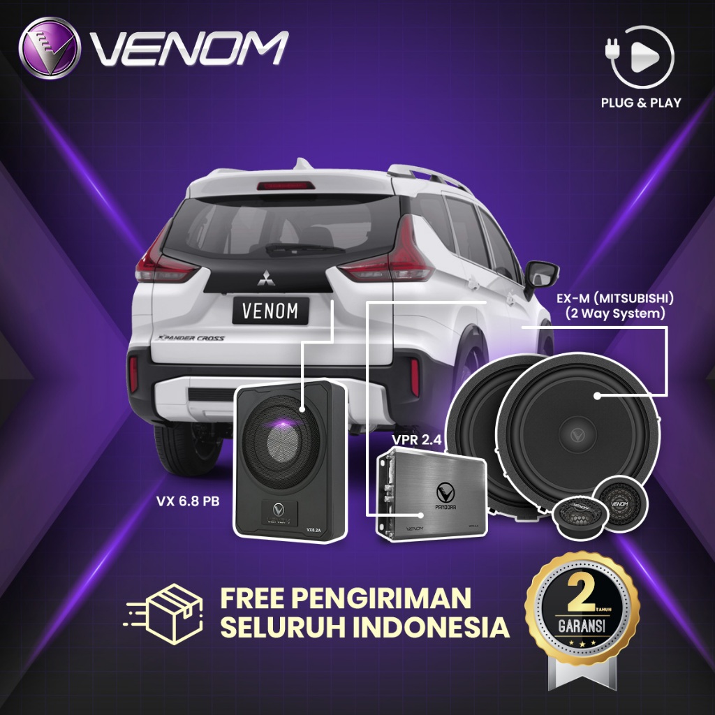 Venom Express Mitsubishi Xpander Paket Audio Mobil Plug and Play