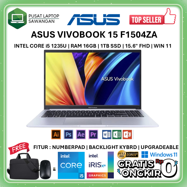 Laptop Asus Vivobook 15 F1502ZA Intel Core i5 1235U 16GB 512GB 15.6 Inch Full HD Windows 11 Original