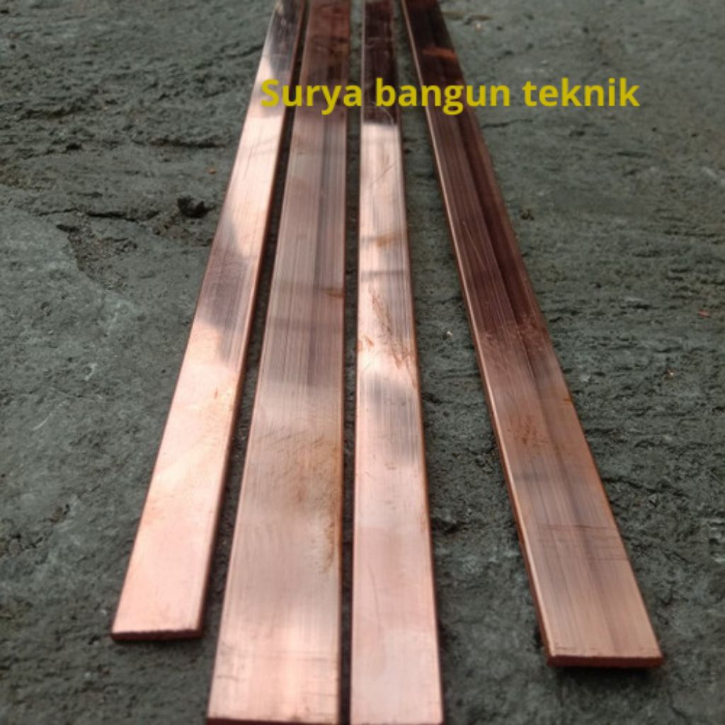 Plat strip tembaga 3mm x 40mm x 100mm plat strip busbar tembaga