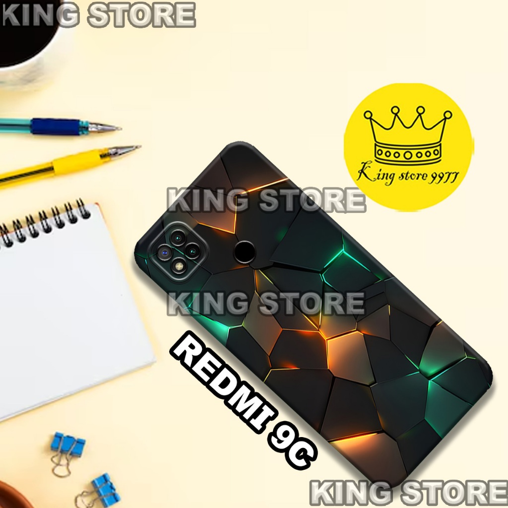 (KS17)  Softcase karet untuk REDMI 9C Motif gambar karakter Abstrak/casing REDMI 9C terbaru/kesing h