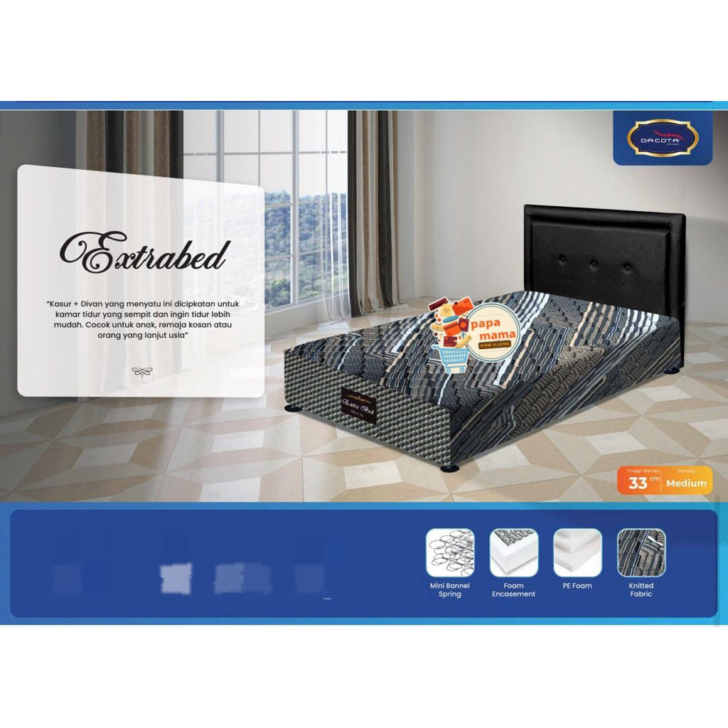 Springbed Dacota Extrabed 120x200 - Divan Bed - Springbed Anak Exclusive - Medan