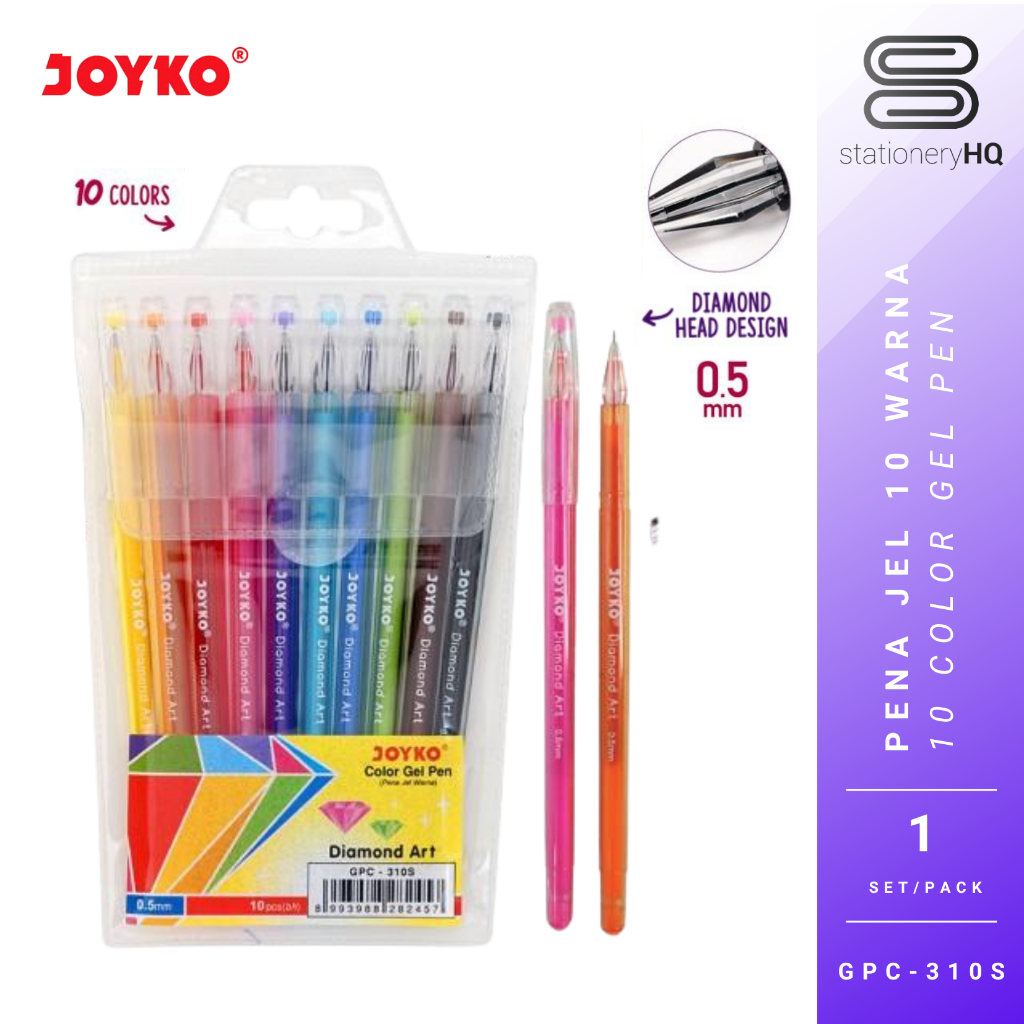 

Pulpen / Color Gel Pen Joyko GPC-310S 10Warna