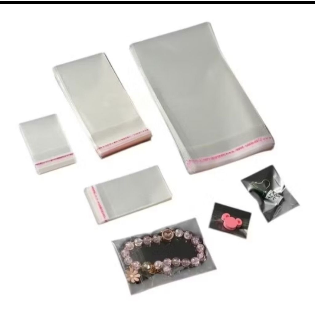 Plastik OPP Seal Lem Isi 100 Lembar 8x8 9x9 10x10 IIxII 12x12 13x13 14x14 15x15 6x18 7x15 7x22 8x12 