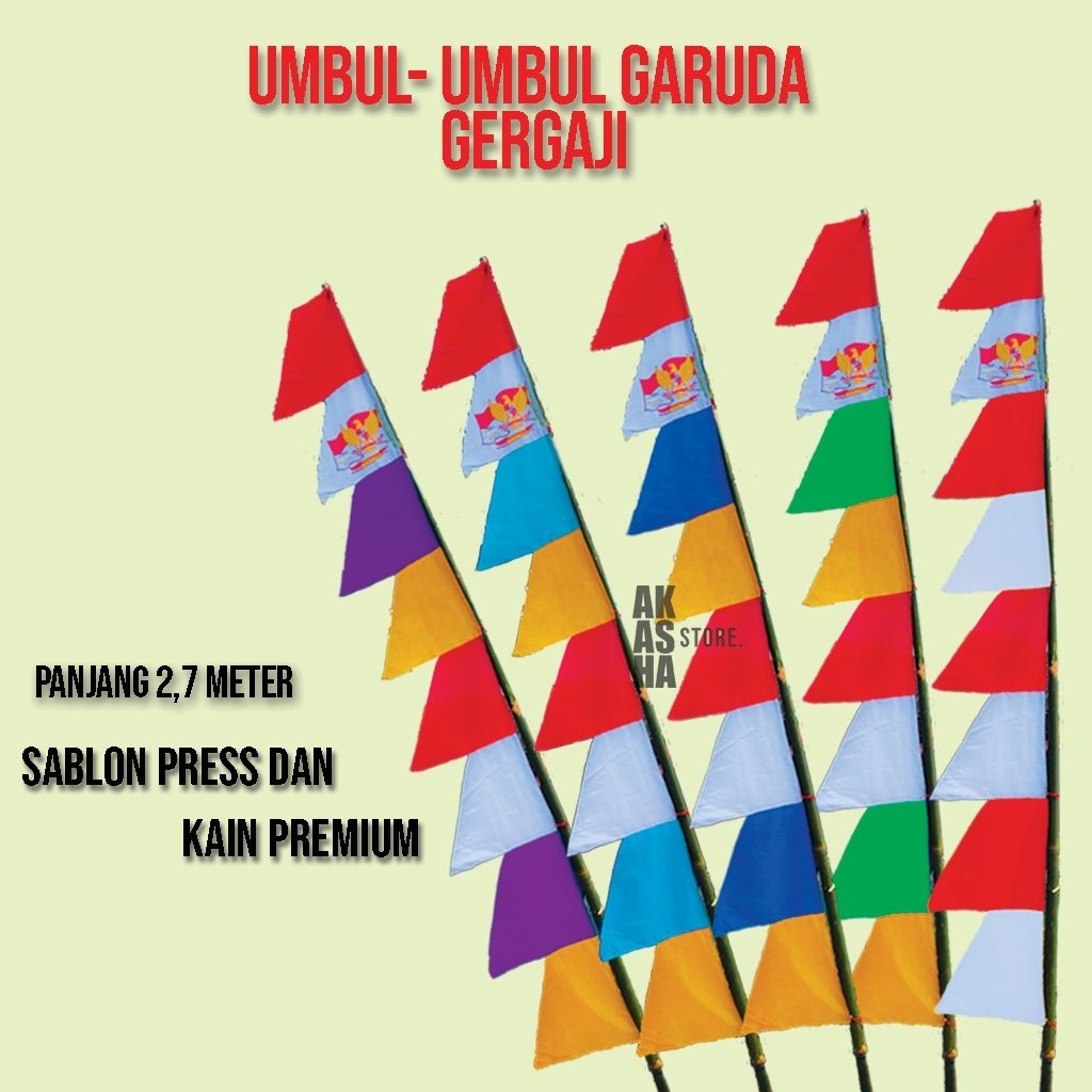 Bendera umbul-umbul isi 20PCS, Bendera umbul-umbul gergaji 8 mata