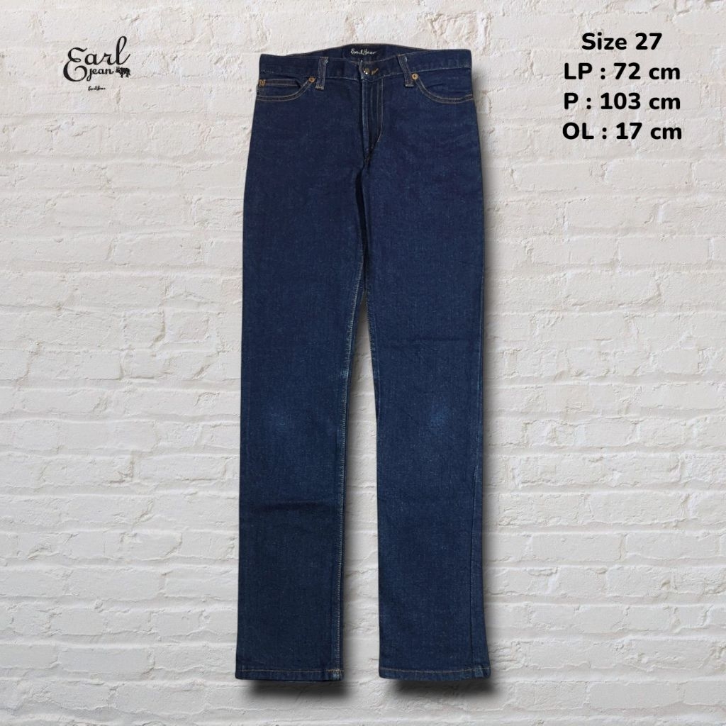 Size 27 Celana Panjang Longpants Jeans Earl Jean USA Dark Blue Washed Slimfit Original Second Prelov