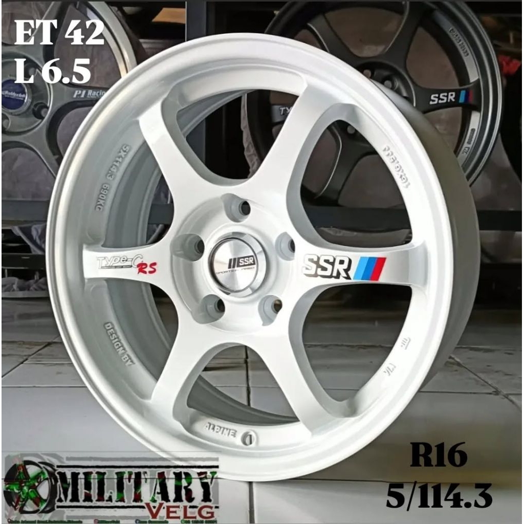 SSR Type-c R16 White lebar 6.5 ET 42