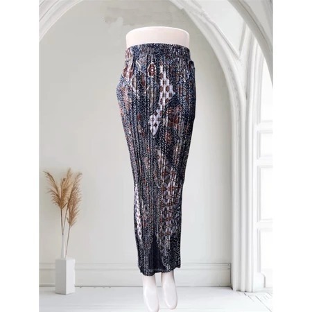Rok Plisket Bawahan Kebaya Aneka Pilihan Motif ( SR BIRU ) | Rok Plisket/Rok Plisket Wanita/Rok Plis