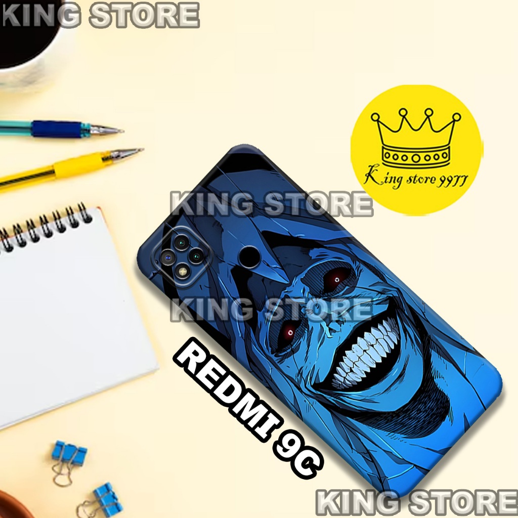 (KS22)  Softcase karet untuk REDMI 9C Motif gambar karakter Anime/casing REDMI 9C terbaru/kesing hp/