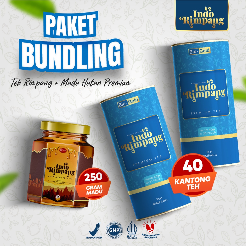 

PAKET BUNDLING Teh Indo Rimpang & Madu Indo Rimpang Teh Herbal plus Madu Hutan Bantu Detox Membakar lemak Secara Alami