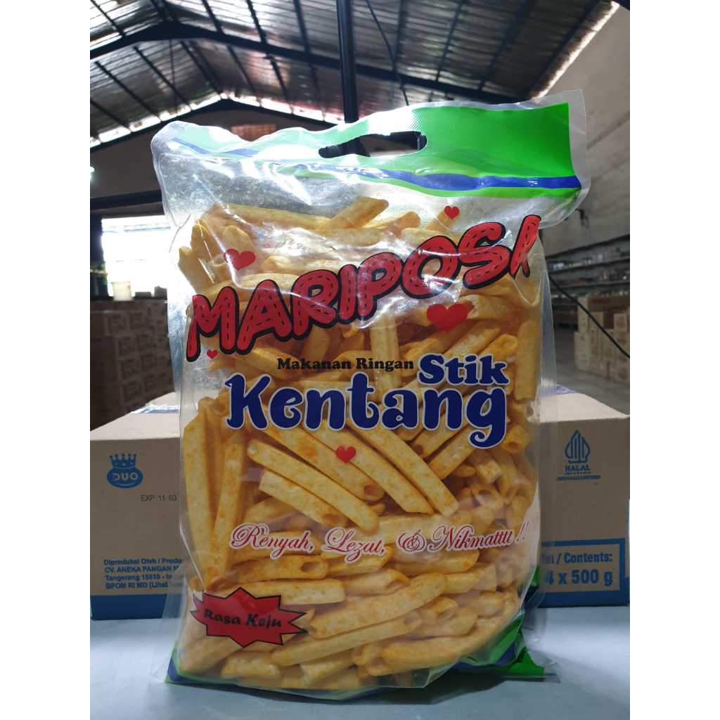 

Mariposa kentang/ Kentang Mariposa/ Snack Kentang/ Kentang berbagai rasa 250gram