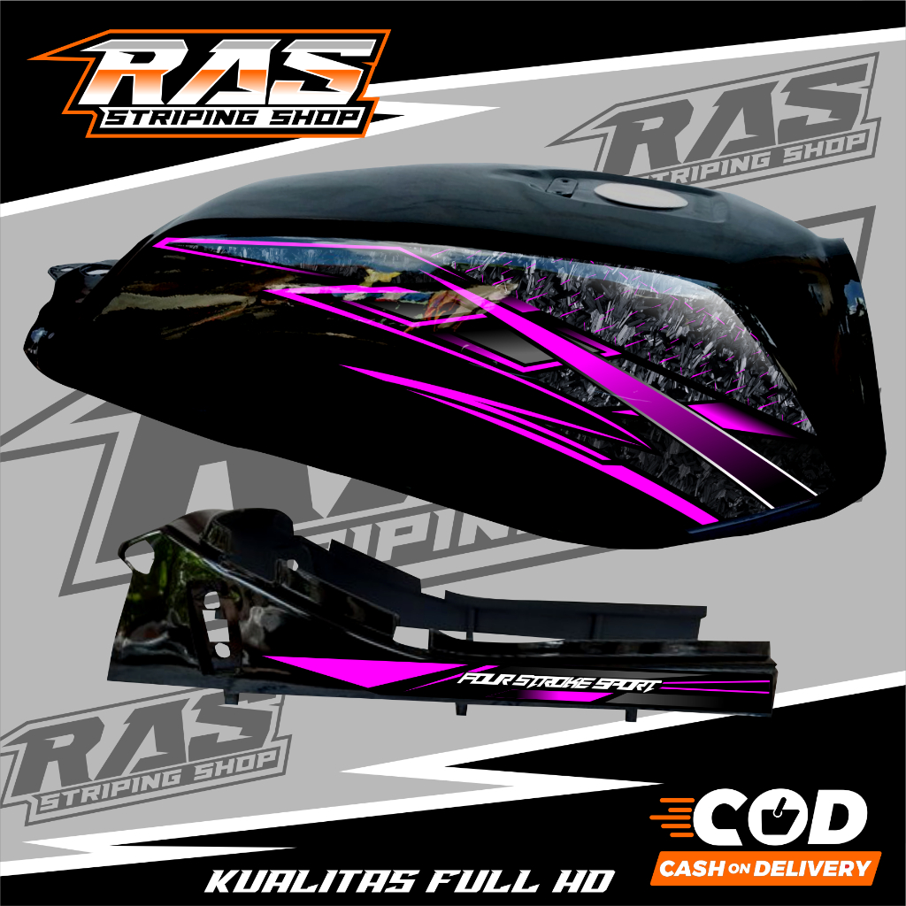striping les stiker tangki gl max gl pro variasi custom - striping gl max variasi custom