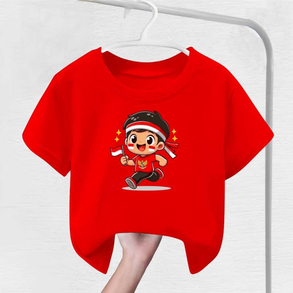 Redlovekids ( Terlaris ) Kaos Anak 17 Agustus / Pakaian 17 Agustus / Atasan Anak