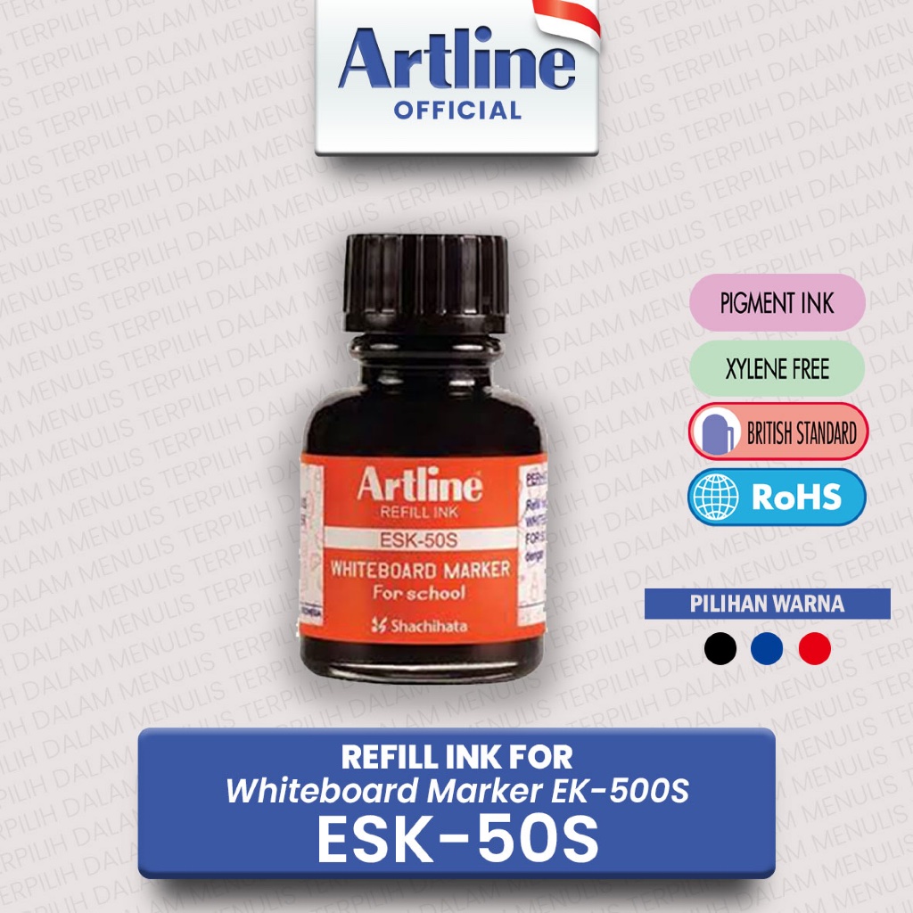 

[PCS] ARTLINE Refill Ink Whiteboard Markers ESK-50S Tinta Spidol Non-permanen