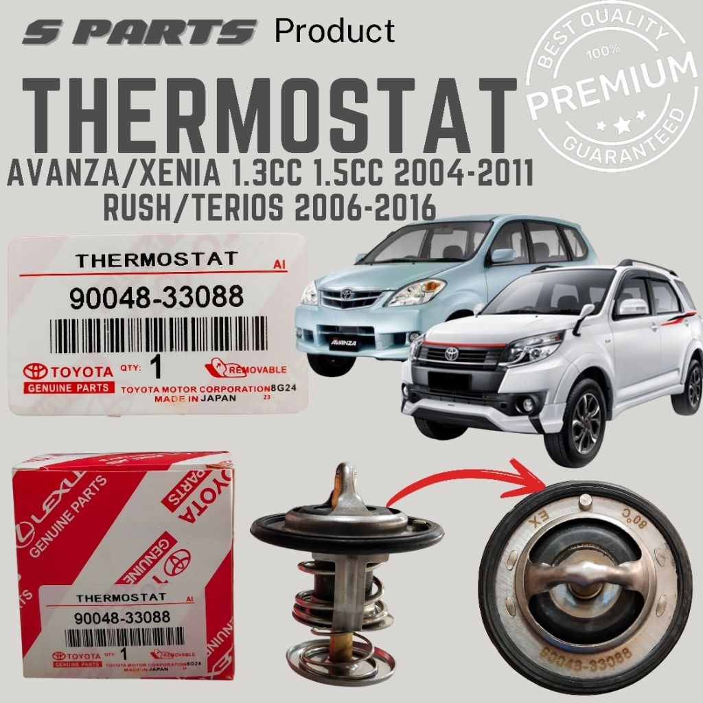 Termostat Thermostat Avanza Xenia 1.3cc 1.5cc 2004-2011/Rush Terios 2006-2016 90048-33088